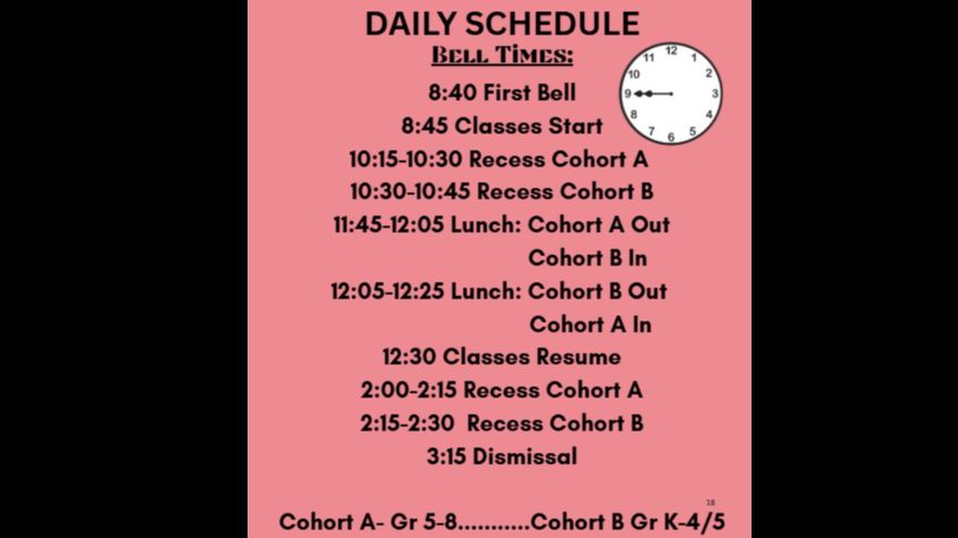 Daily Schedule 2024-2025