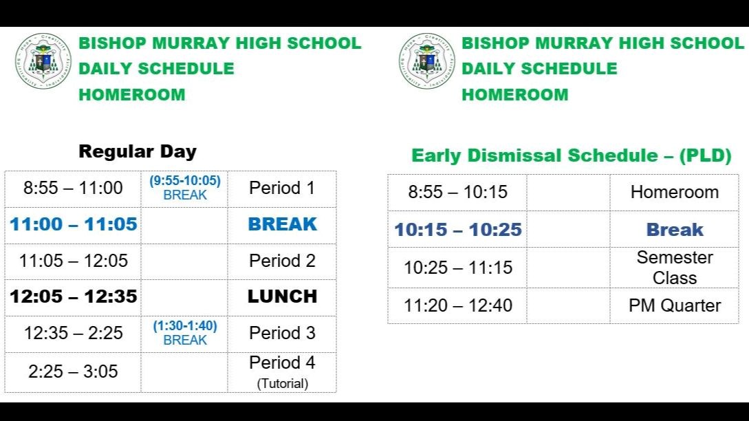 2024-2025 Daily Schedules