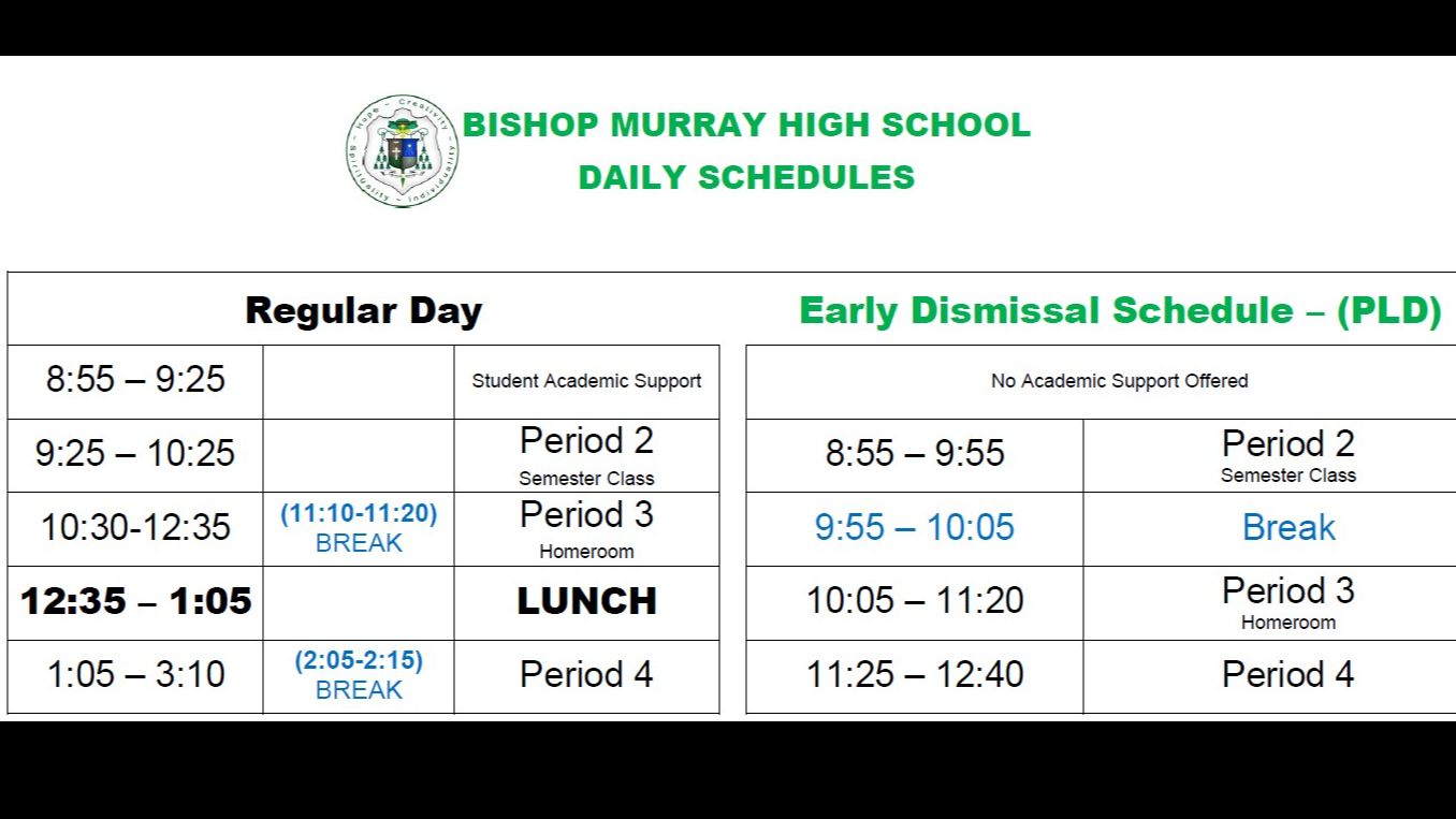 2025-2026 Daily Schedules