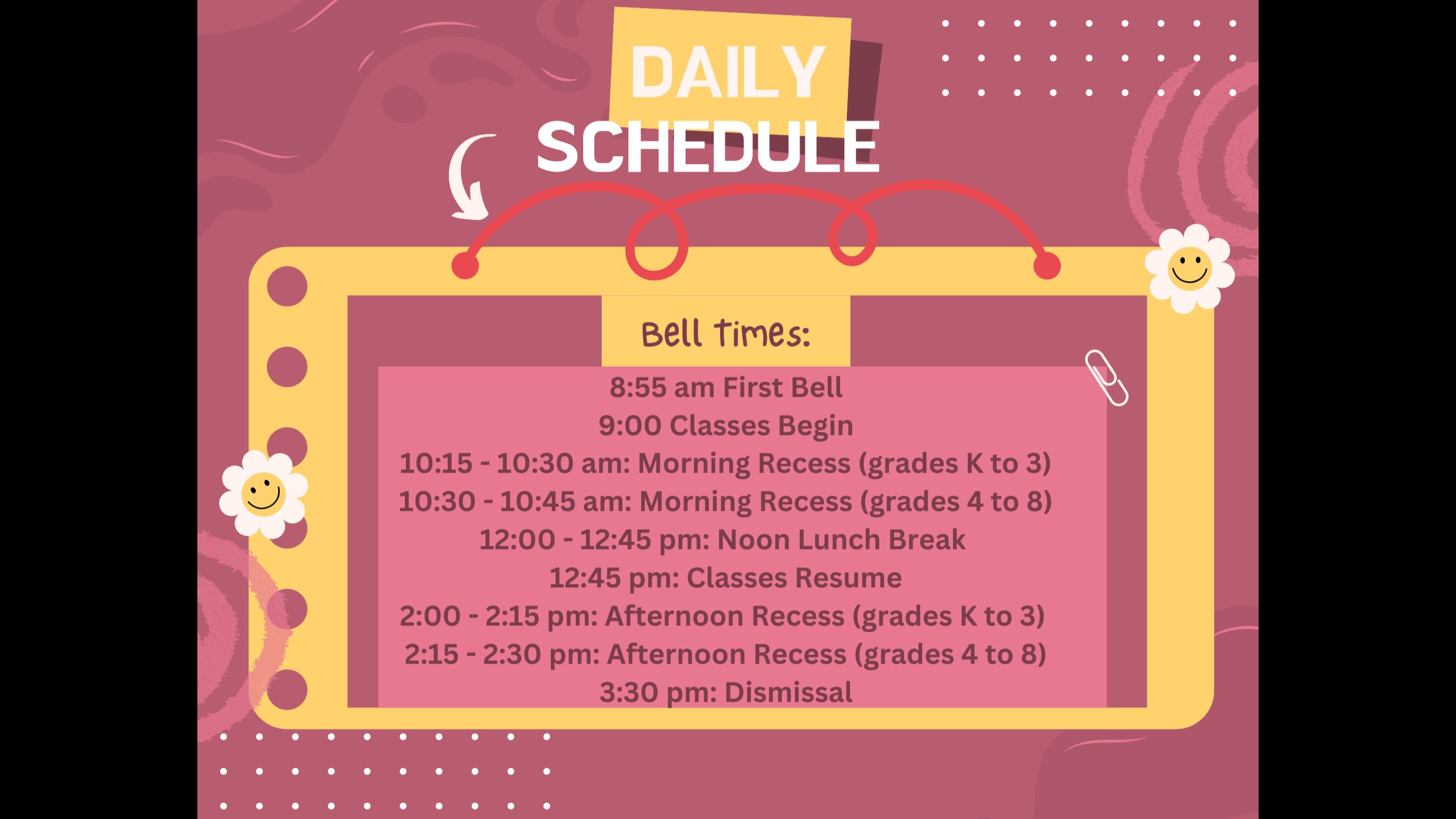 daily schedule